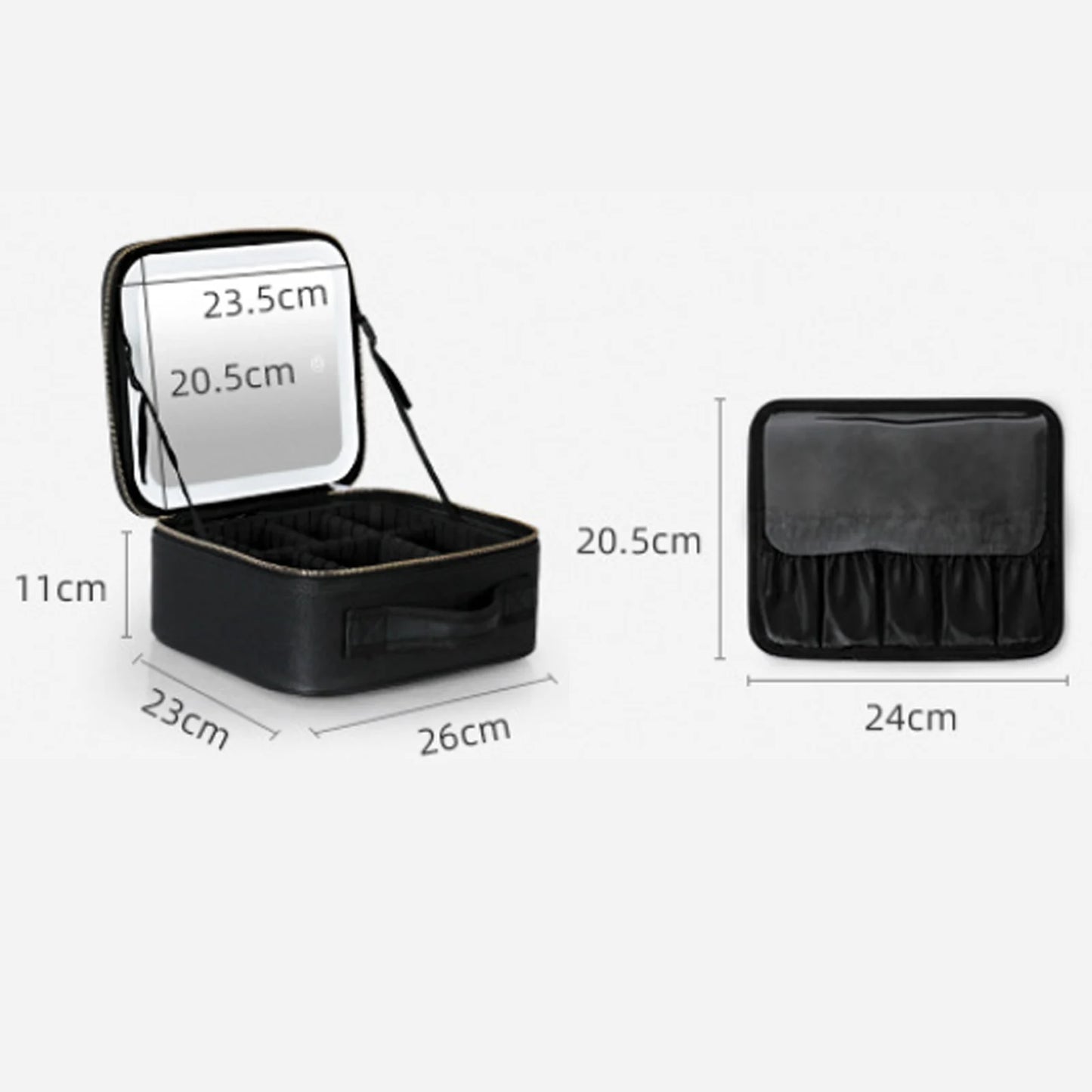 Smart LED Cosmetic Case: Fashionable Makeup Bag with Mirror for Travel