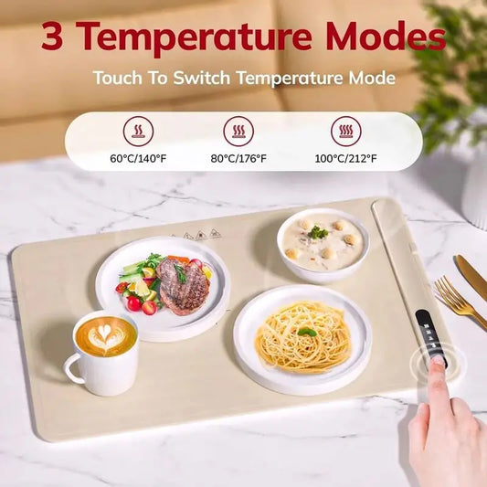 Foldable Electric Food Warmer: Rapid Heating with Adjustable Temperature Control